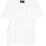 T-shirt con fiocco in bianco Simone rocha - donna 