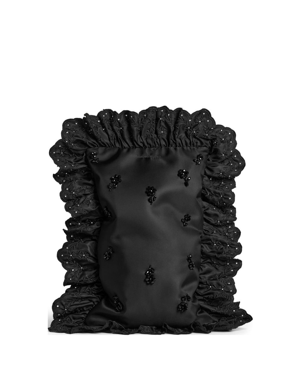 Clutch con ruches in nero Simone Rocha - donna 