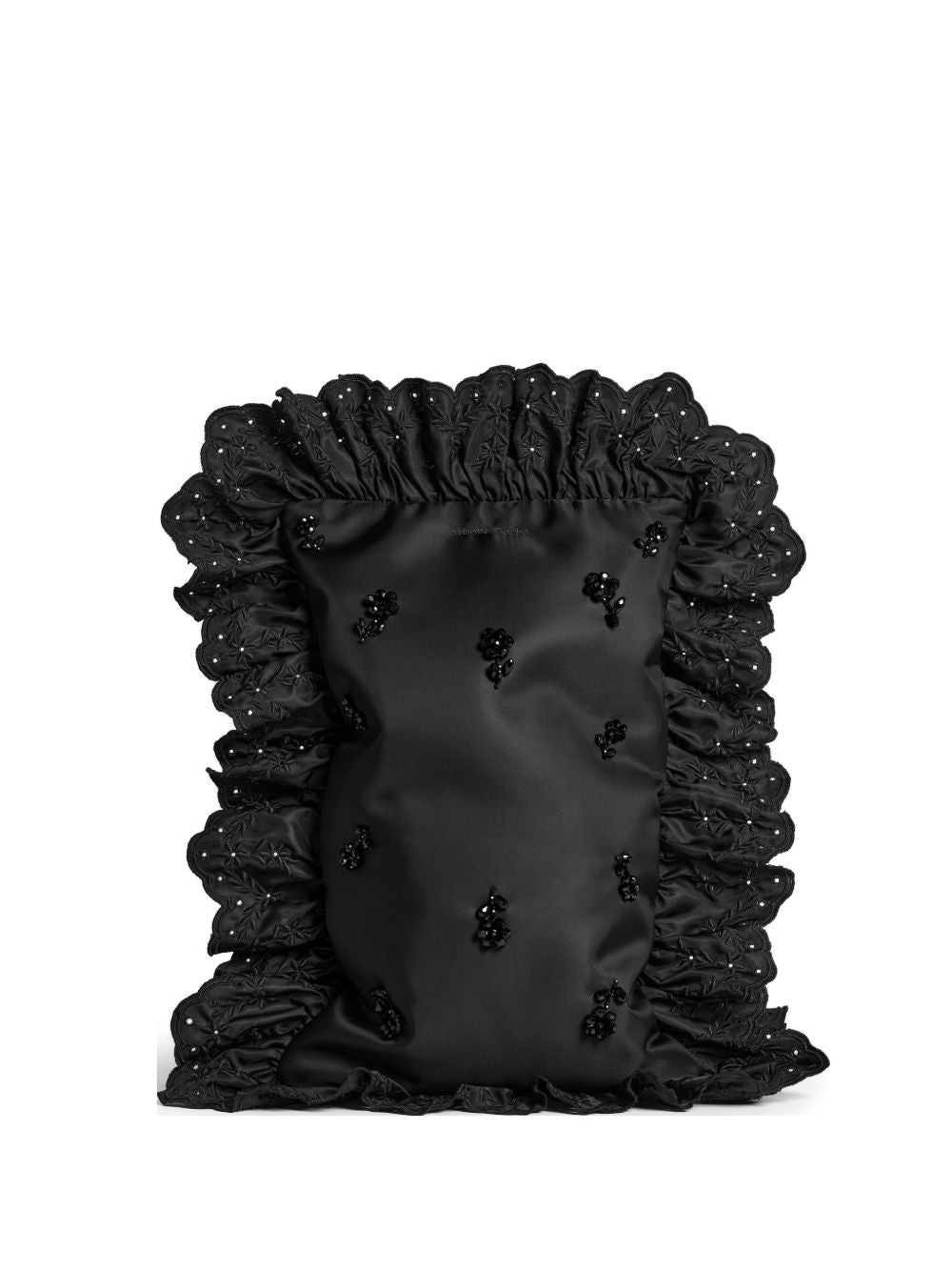 Clutch con ruches in nero Simone Rocha - donna 