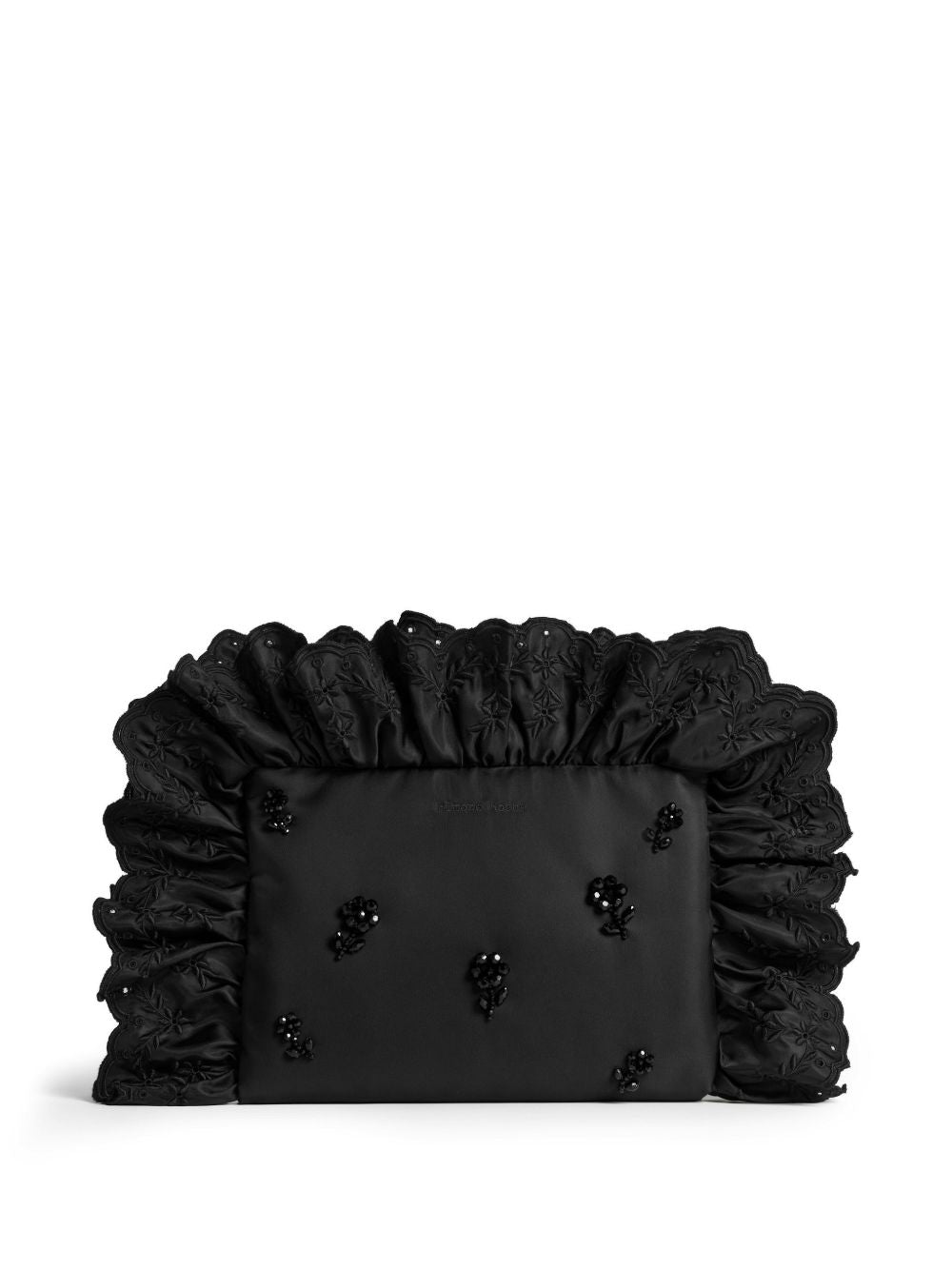 Clutch con ruches in nero Simone Rocha - donna 