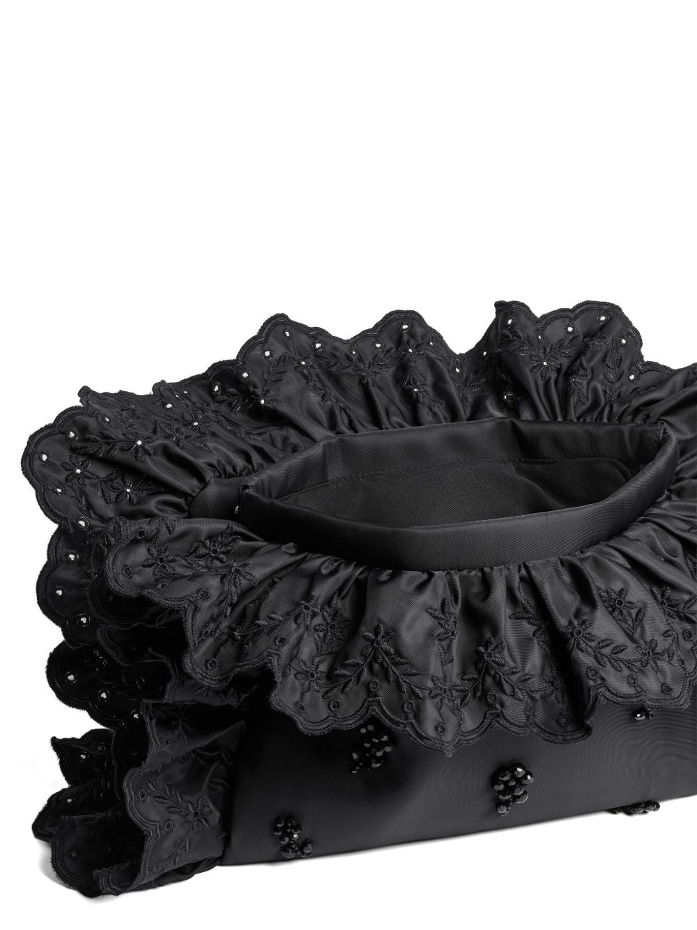 Clutch con ruches in nero Simone Rocha - donna 