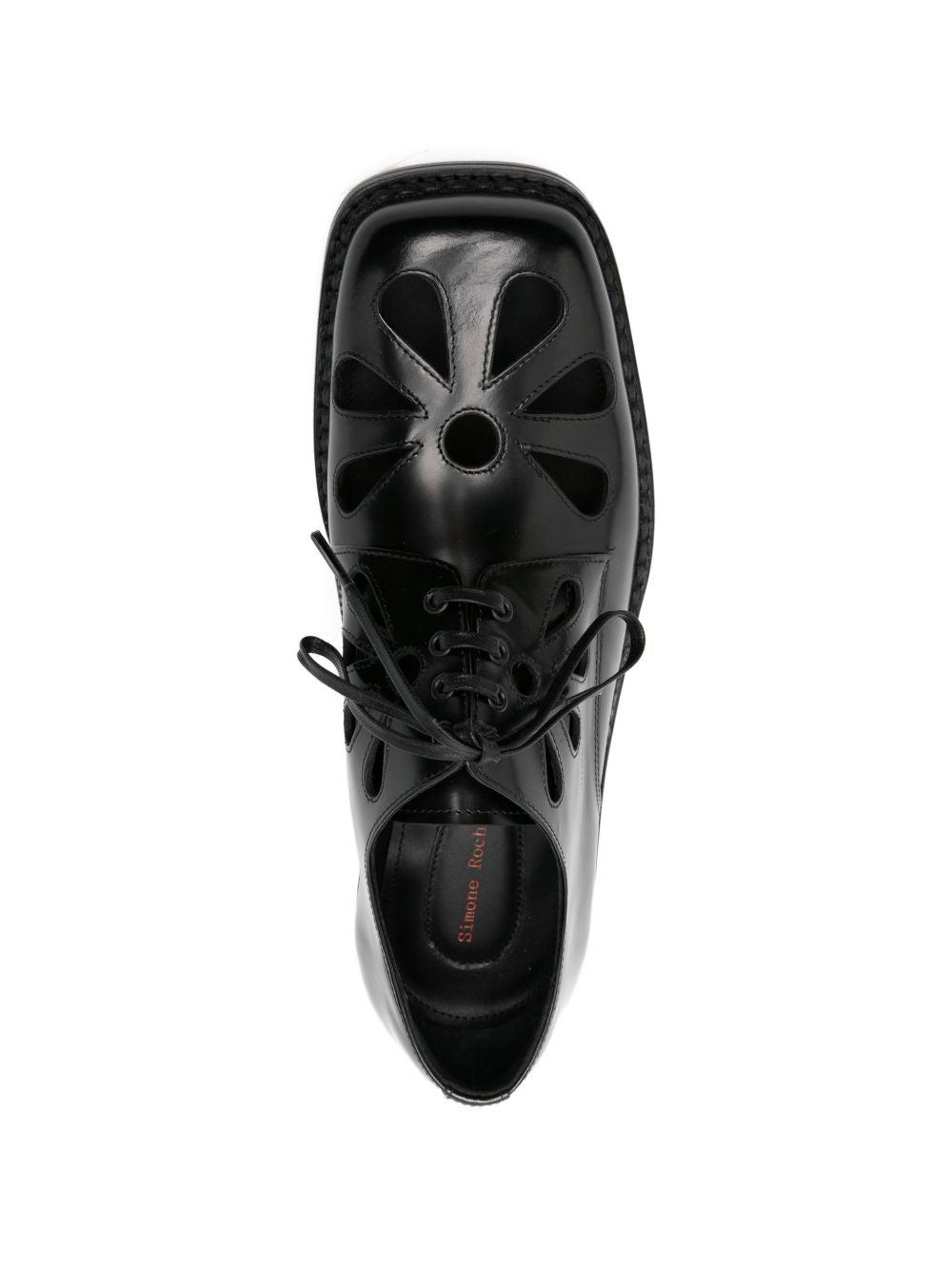Derby con lacci in nero Simone rocha - uomo 