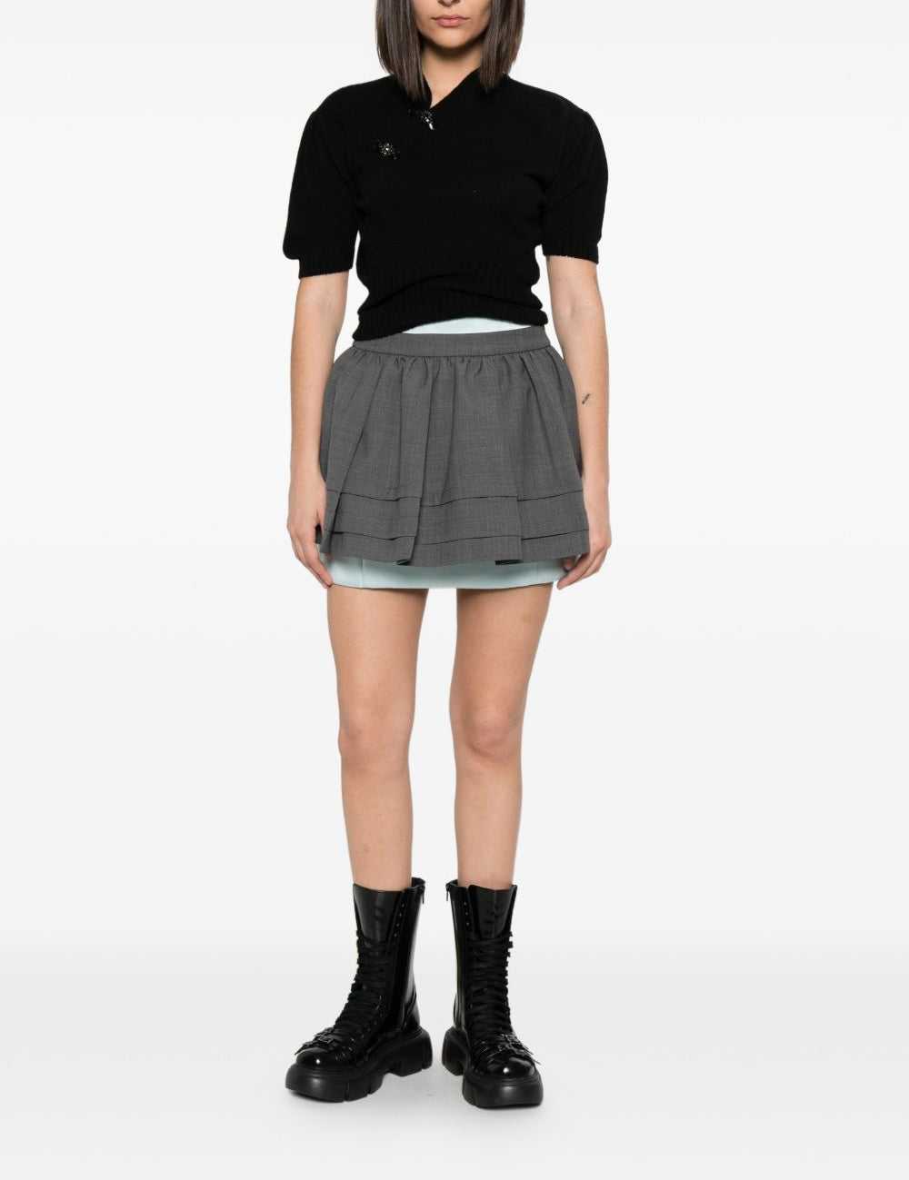Top con decorazione in grigio Simone rocha - donna 