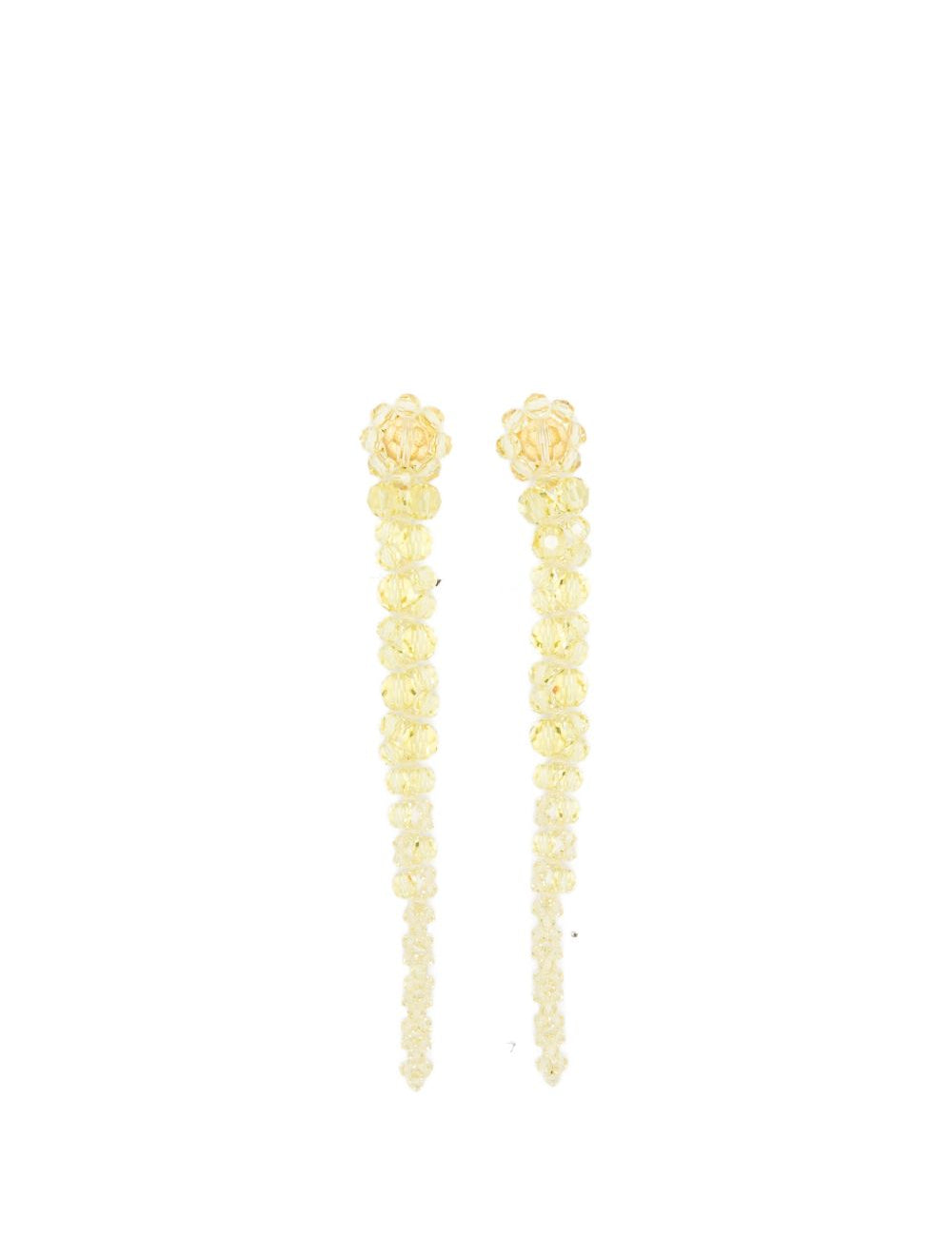 Orecchini a pendente con perline in oro Simone rocha - donna 