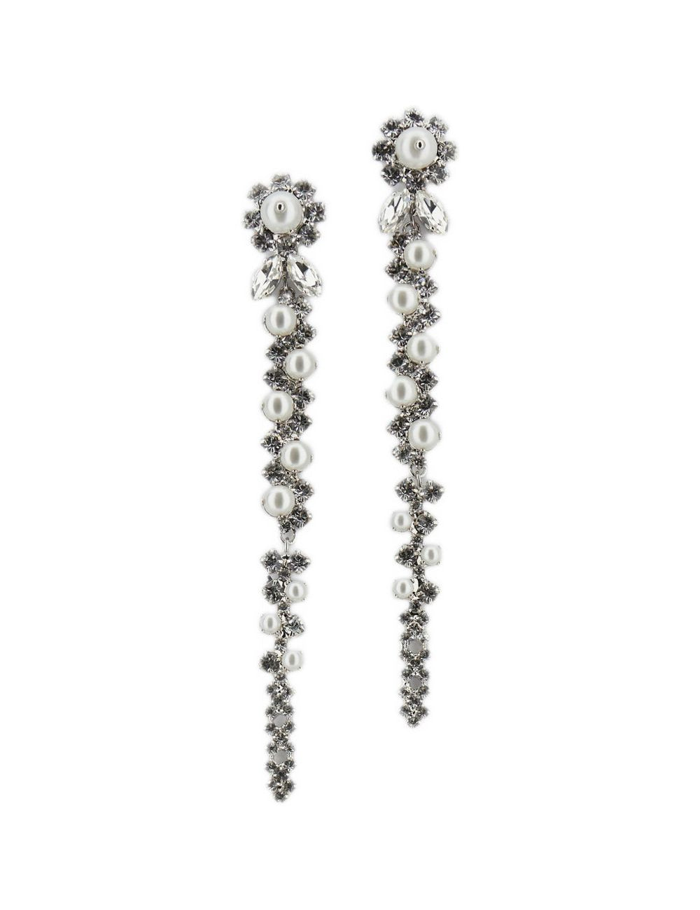 Orecchini a fiore con cristalli in argento Simone rocha - donna 