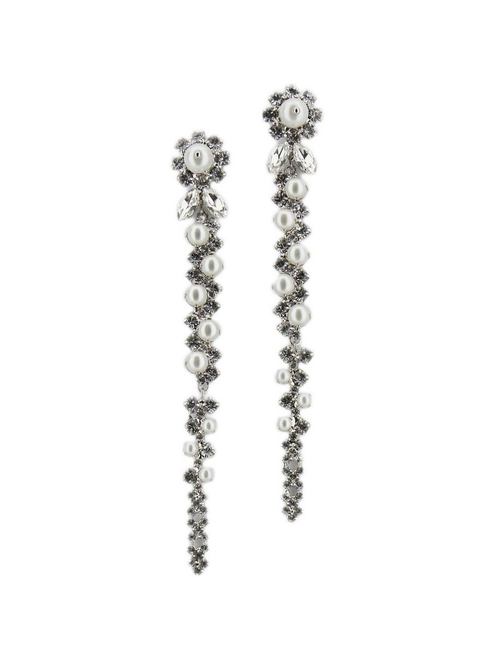 Orecchini a fiore con cristalli in argento Simone rocha - donna 
