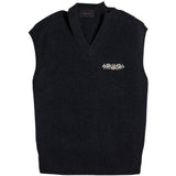 Gilet con scollo a v e cristalli in nero Simone rocha - uomo 