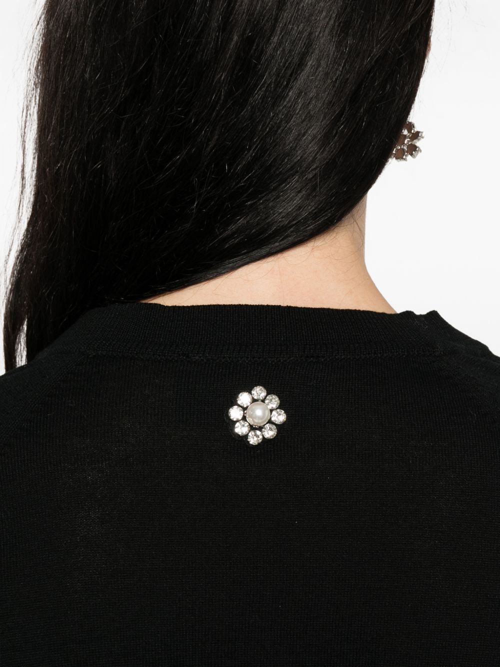 Cardigan con cristalli in nero Simone rocha - donna 