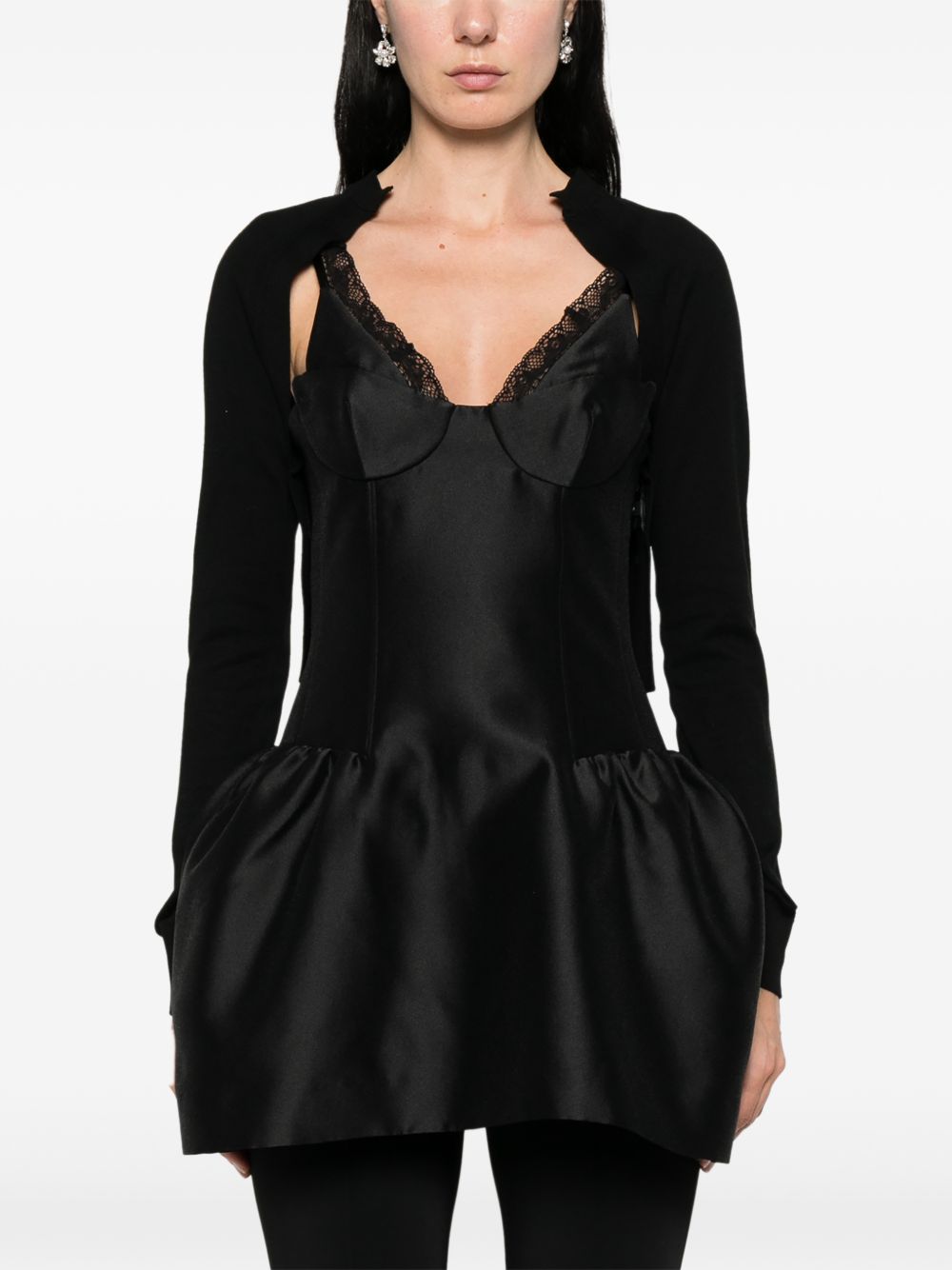 Cardigan con cristalli in nero Simone rocha - donna 