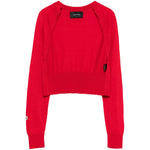 Cardigan con cristalli in rosso Simone rocha - donna 