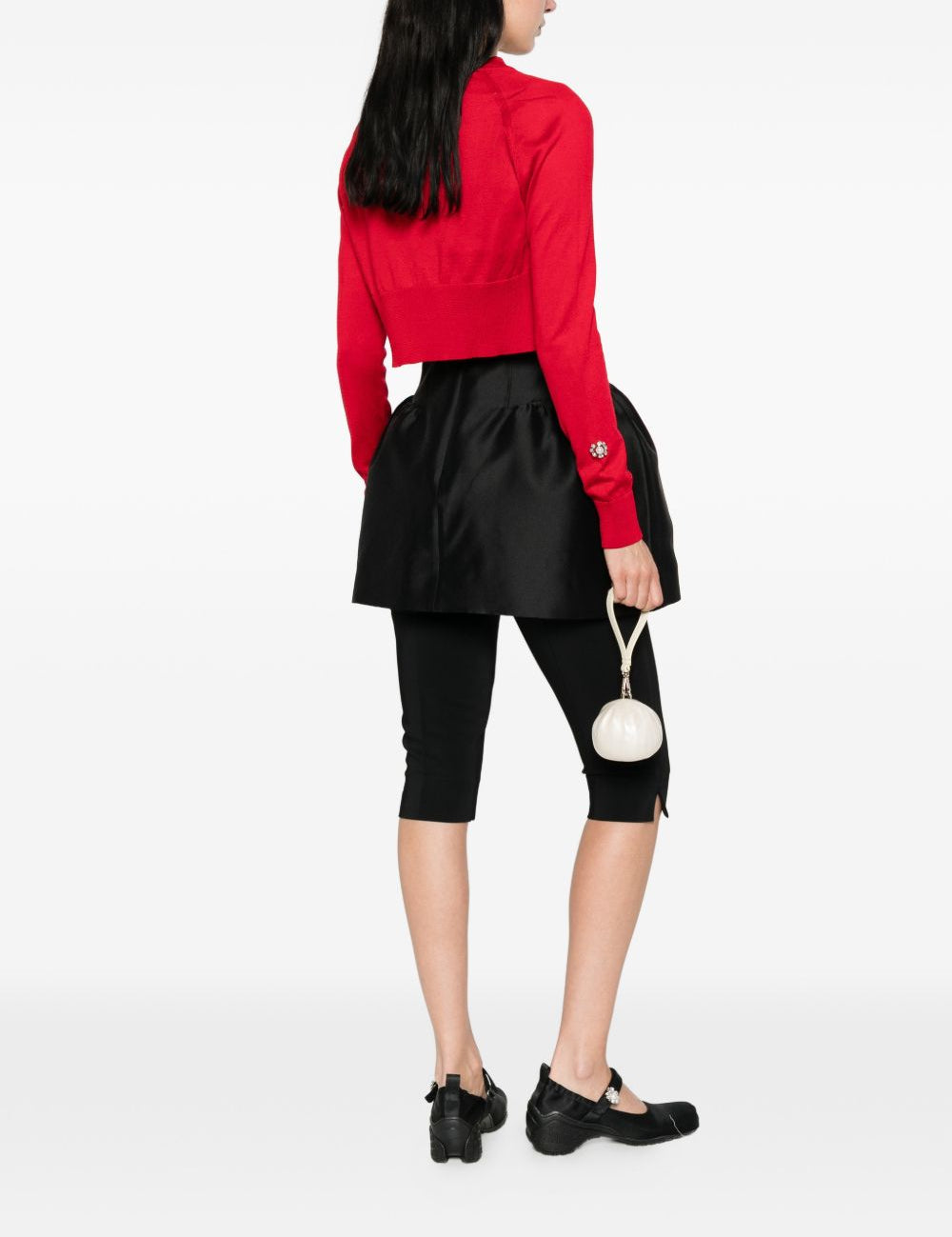Cardigan con cristalli in rosso Simone rocha - donna 