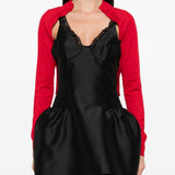 Cardigan con cristalli in rosso Simone rocha - donna 