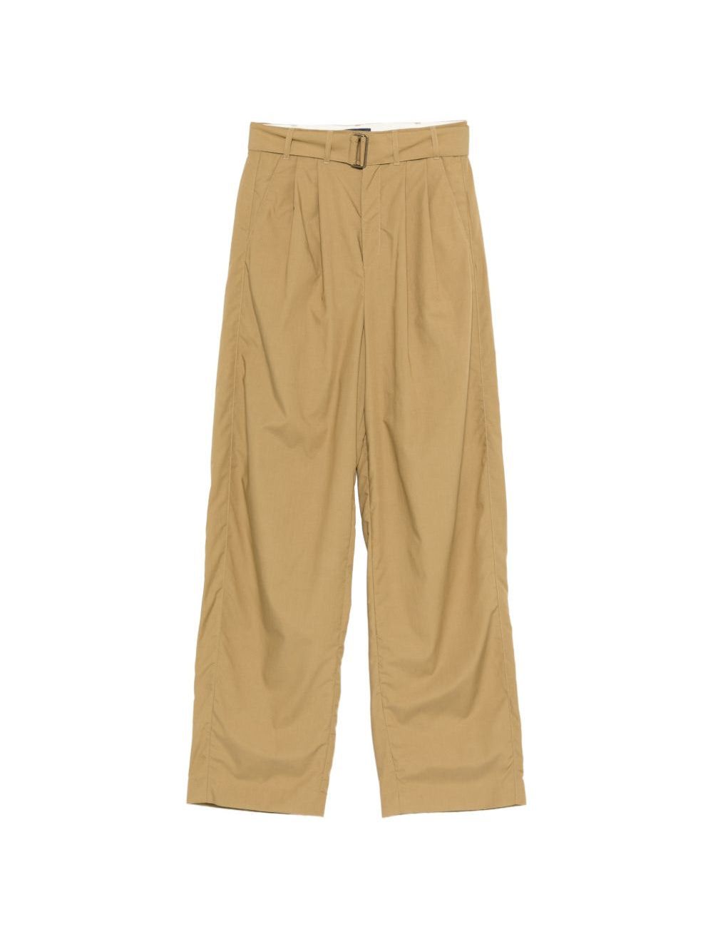 Pantaloni con cintura e pieghe in beige Soeur - donna 