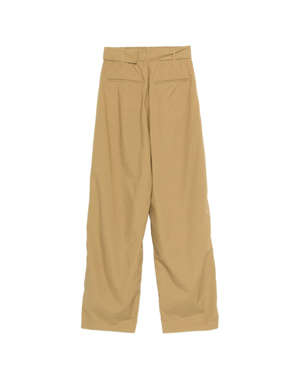 Pantaloni con cintura e pieghe in beige Soeur - donna 