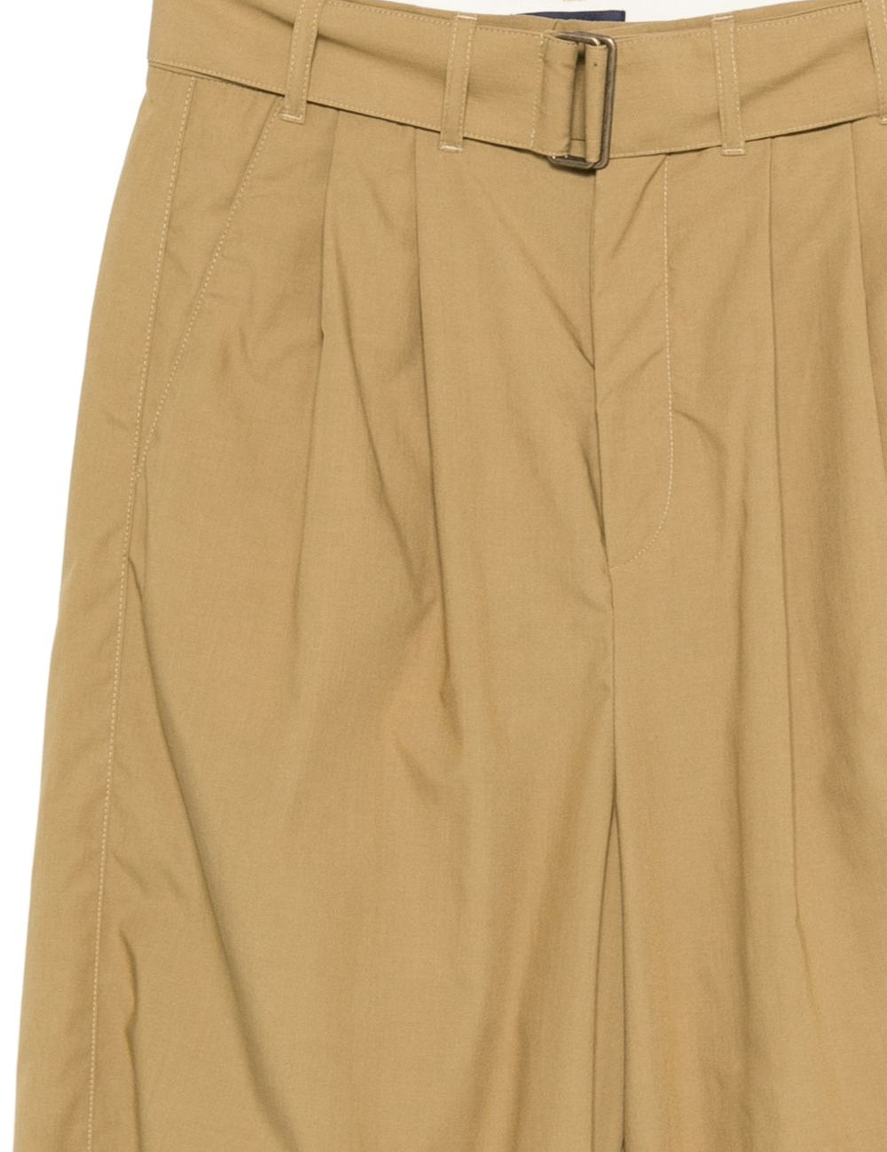 Pantaloni con cintura e pieghe in beige Soeur - donna 