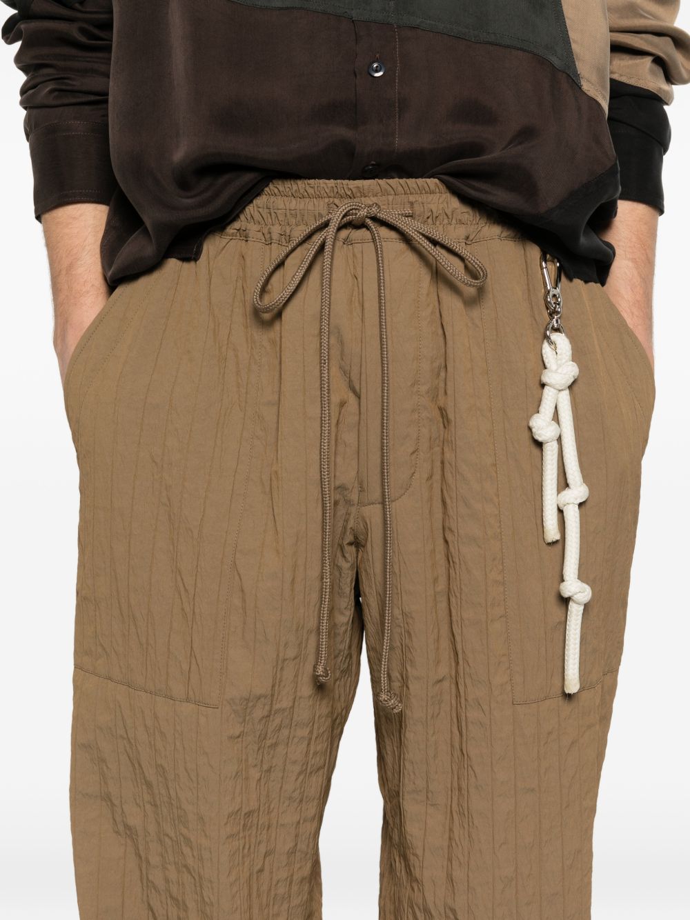 Pantaloni con coulisse in marrone Song for the mute - uomo 