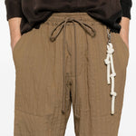 Pantaloni con coulisse in marrone Song for the mute - uomo 