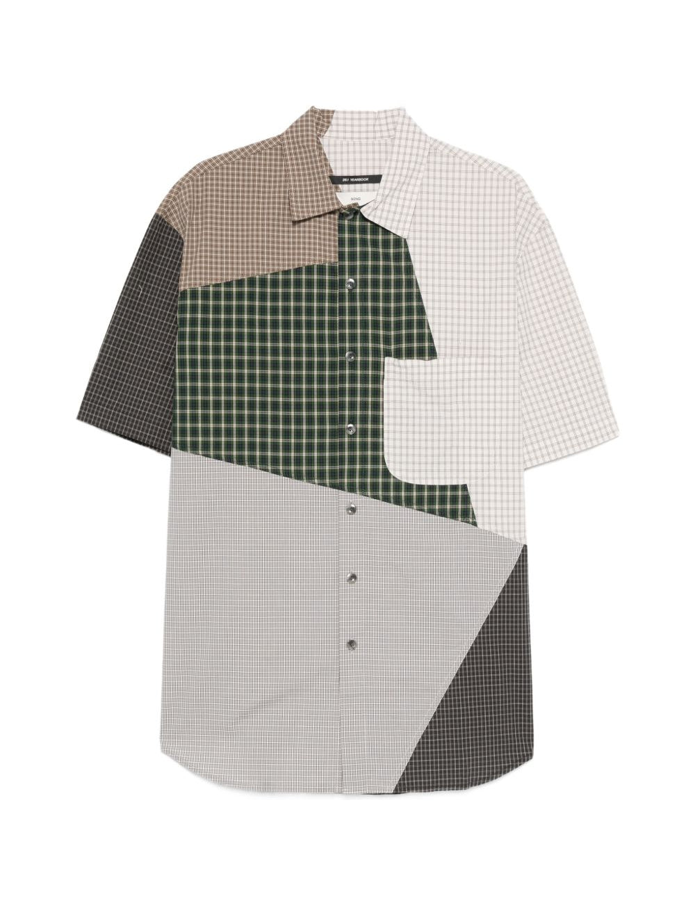 Camicia con motivo a quadri in verde e multicolore Song for the mute - uomo 