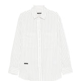 Camicia con taschino sul petto a righe in bianco Song for the mute - uomo 