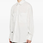 Camicia con taschino sul petto a righe in bianco Song for the mute - uomo 