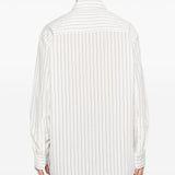 Camicia con taschino sul petto a righe in bianco Song for the mute - uomo 