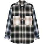 Camicia con tasca sul petto a quadri in nero Song for the mute - uomo 