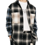 Camicia con tasca sul petto a quadri in nero Song for the mute - uomo 
