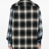 Camicia con tasca sul petto a quadri in nero Song for the mute - uomo 