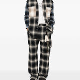 Camicia con tasca sul petto a quadri in nero Song for the mute - uomo 