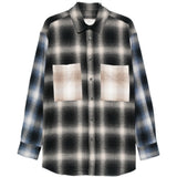 Camicia con tasca sul petto a quadri in nero Song for the mute - uomo 