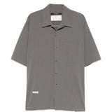 Camicia con taschino sul petto a fantasia gessata in grigio Song for the mute - uomo 