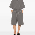 Pantaloncini con coulisse a righe in grigio Song for the mute - uomo 