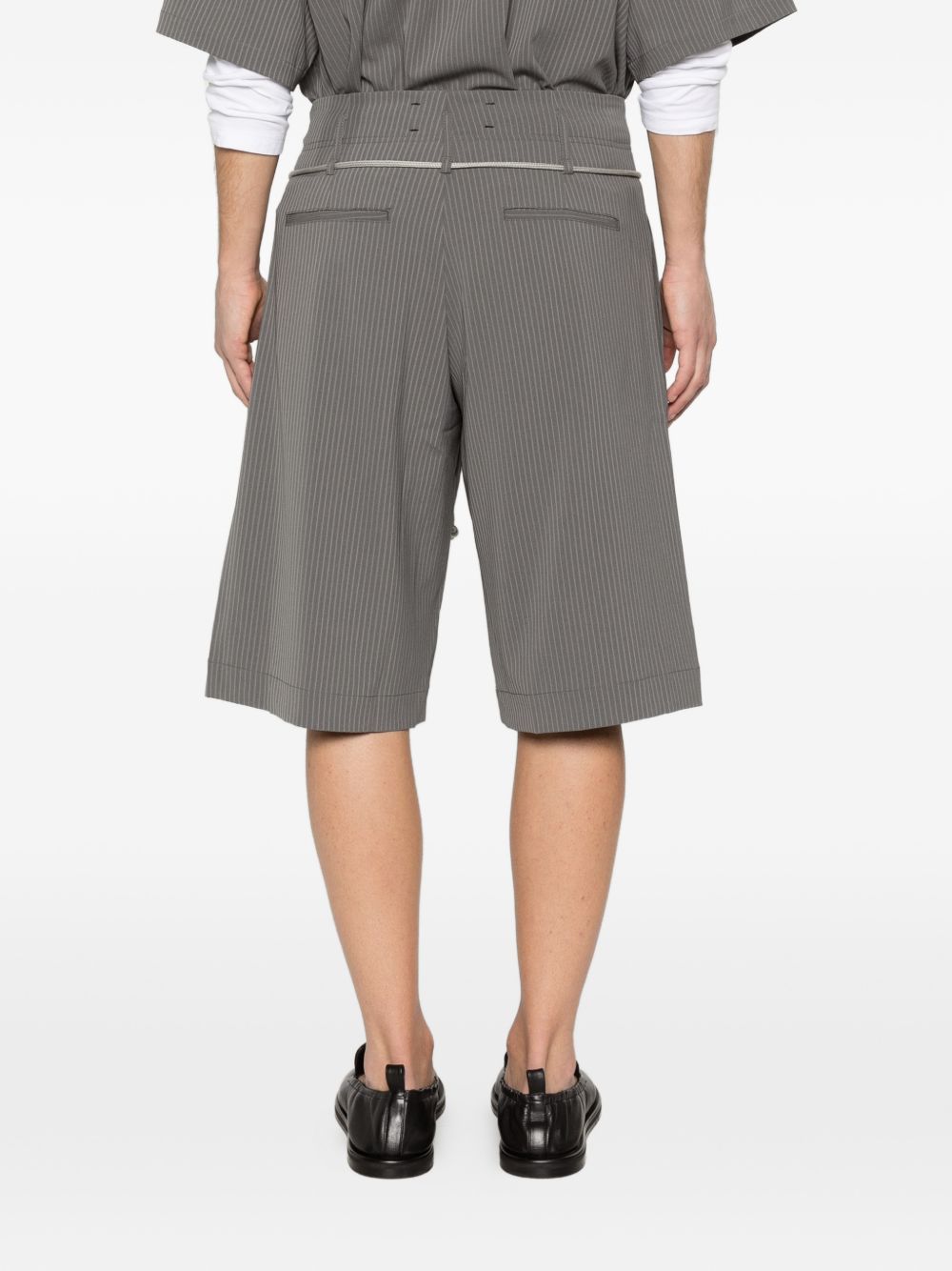 Pantaloncini con coulisse a righe in grigio Song for the mute - uomo 