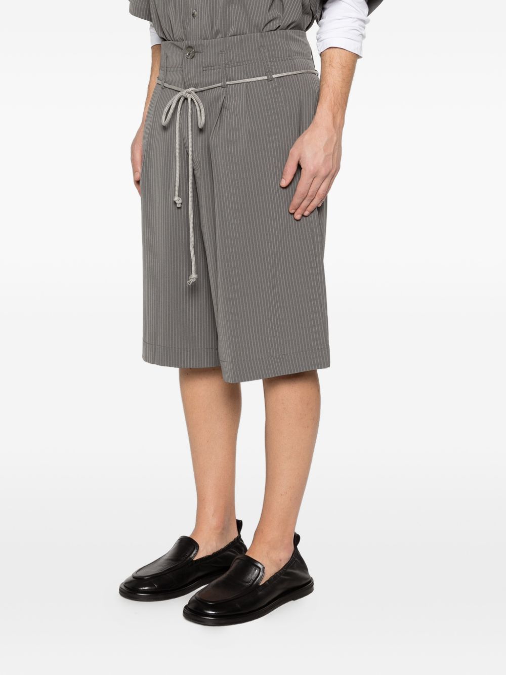 Pantaloncini con coulisse a righe in grigio Song for the mute - uomo 