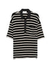 Polo with chest pocket and striped pattern in black Song for the mute - men