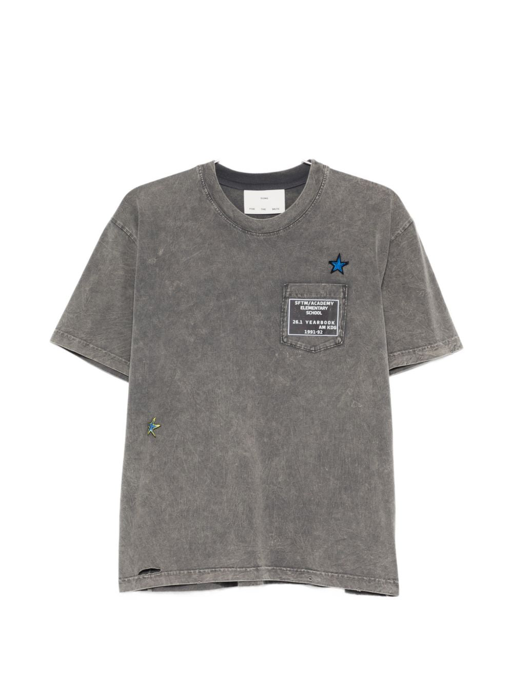 T-shirt con tasca a petto in grigio Song for the mute - uomo 
