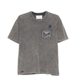 T-shirt con tasca a petto in grigio Song for the mute - uomo 