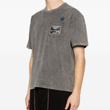 T-shirt con tasca a petto in grigio Song for the mute - uomo 