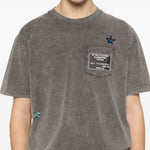 T-shirt con tasca a petto in grigio Song for the mute - uomo 
