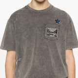 T-shirt con tasca a petto in grigio Song for the mute - uomo 