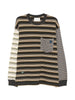 Song for the mute - men's multicoloured striped long-sleeved T-shirt