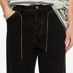 Jeans con coulisse in nero Song for the mute - uomo 