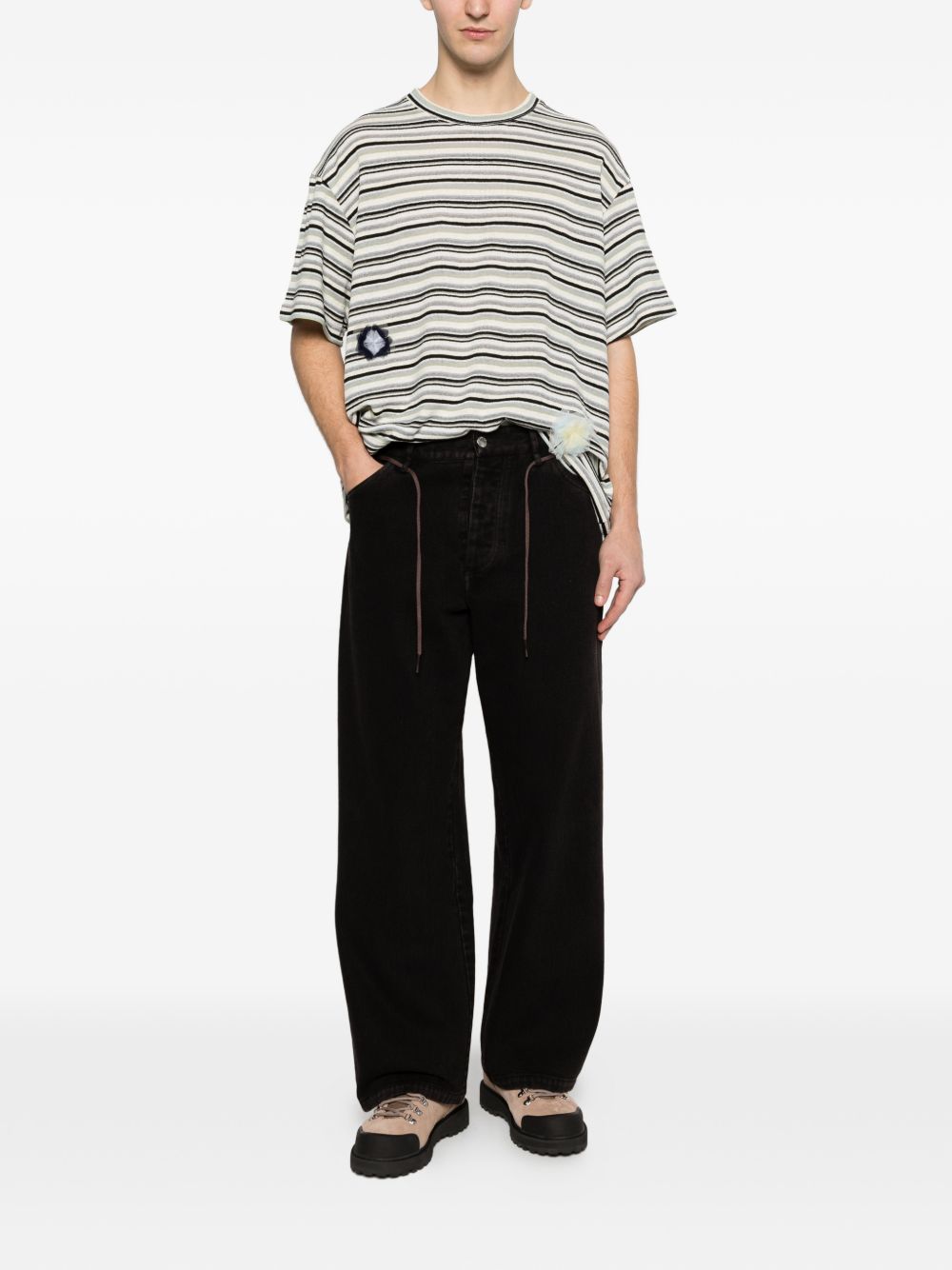 Jeans con coulisse in nero Song for the mute - uomo 
