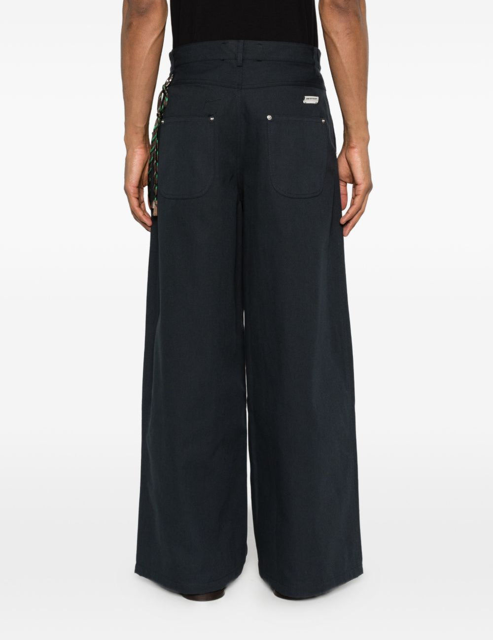Jeans a gamba ampia in nero Song for the mute - uomo 