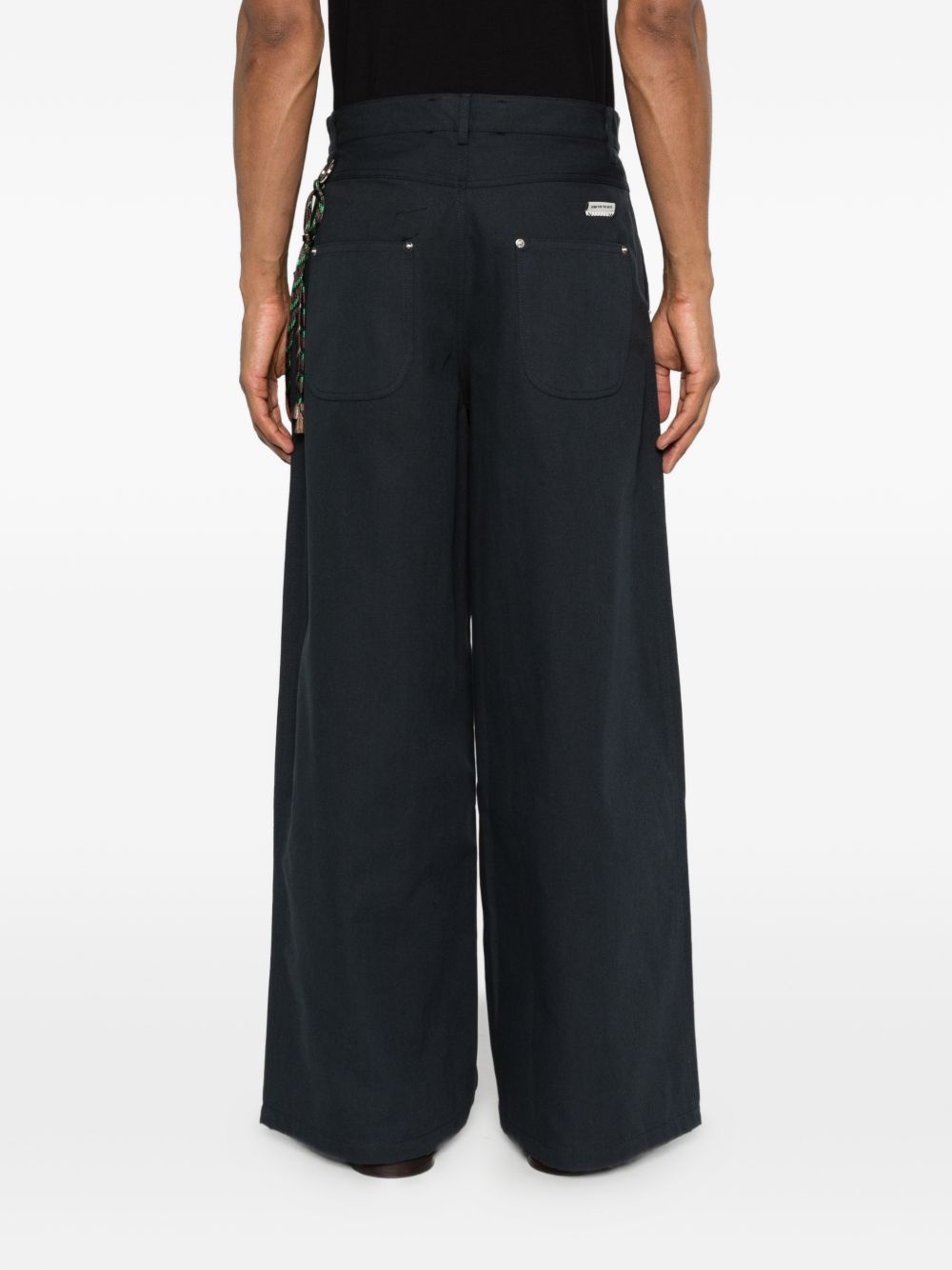Jeans a gamba ampia in nero Song for the mute - uomo 