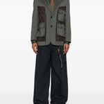 Jeans a gamba ampia in nero Song for the mute - uomo 