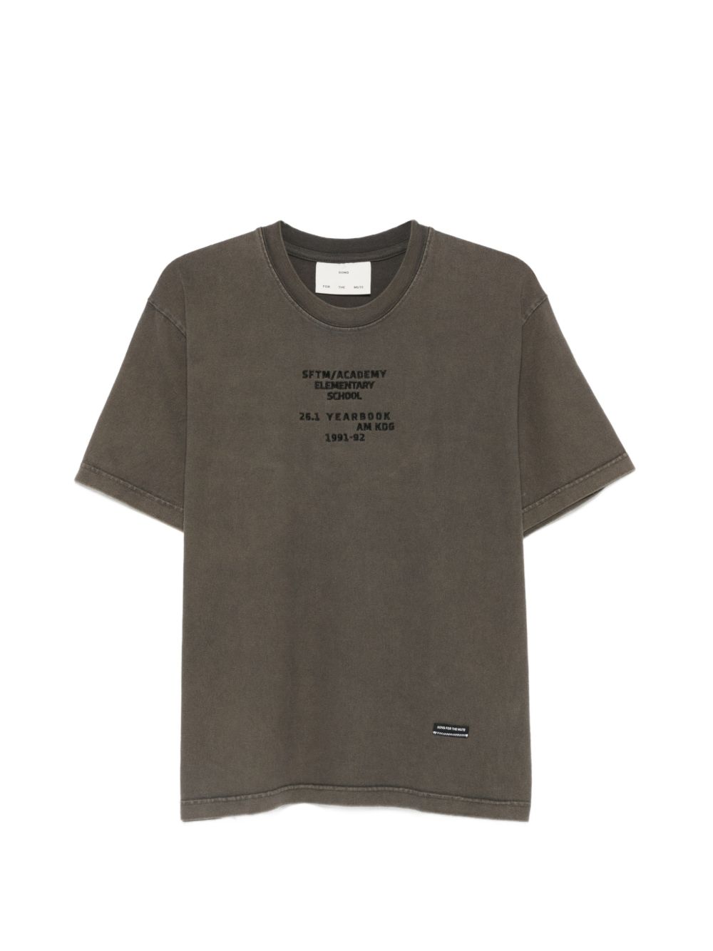 T-shirt ricamata in marrone Song for the mute - uomo 