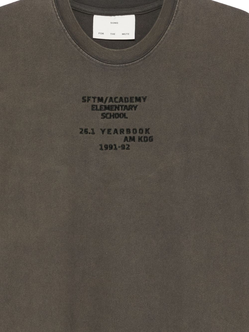T-shirt ricamata in marrone Song for the mute - uomo 