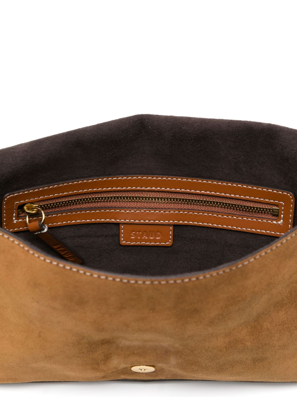 Borsa a spalla Harlow in marrone Staud - donna 