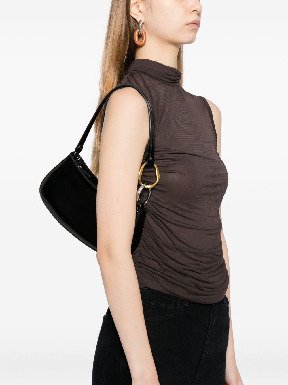 Borsa a spalla Ollie in nero Staud - donna 